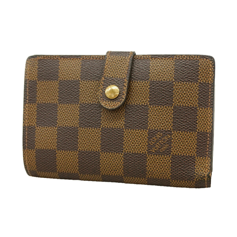 Louis Vuitton Damier Portemonnaie Viennois Wallet N61664 Ebene Women's